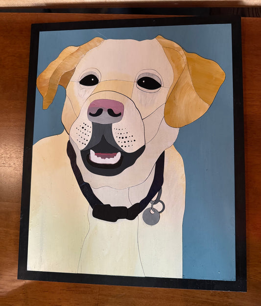 Custom Pet Portrait - Hand-Painted Laser Cut Art