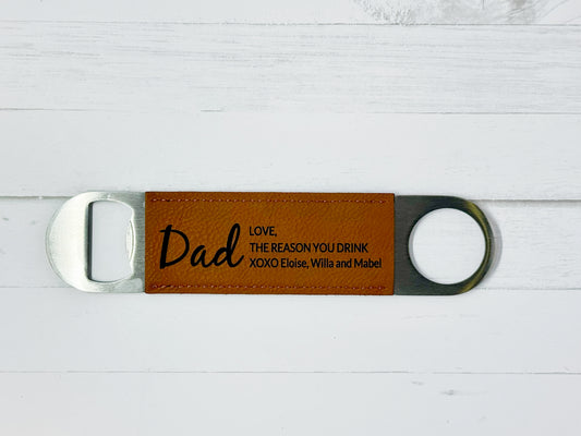 Dad Leather Bottle Opener
