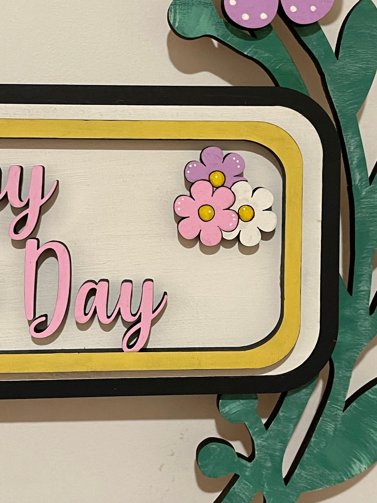 Happy Mother’s Day Interchangeable Wreath, Mother Decor,  Center Sign and 5 Wreath Ornament Insert Only - NO WREATH, Wreath Sold Seperately
